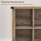 Estantería organizadora de 9 cubos – Librería horizontal estilo rústico de 4 niveles, 95 cm de madera