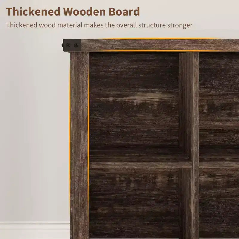 Estantería organizadora de 9 cubos – Librería horizontal estilo rústico de 4 niveles, 95 cm de madera