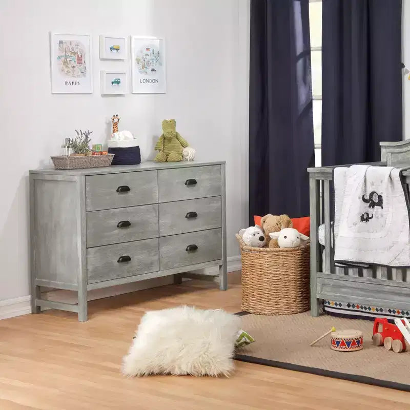 Cómoda doble de 6 cajones Fairway – Amplio almacenamiento para dormitorio