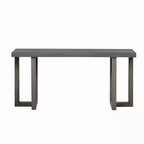 Mesa consola de madera única con diseño geométrico, mesa de entrada de madera moderna para sala de estar y recibidor