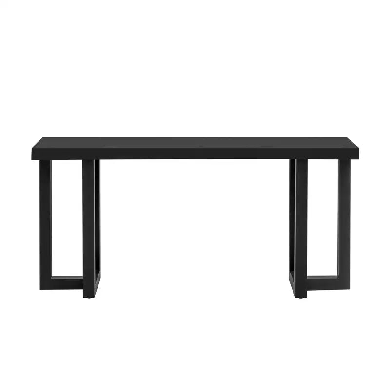 Mesa consola de madera única con diseño geométrico, mesa de entrada de madera moderna para sala de estar y recibidor