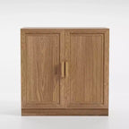 Aparador Moderno de 31" – 2 Puertas, Estante Ajustable, Madera Natural