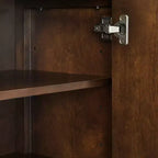 Aparador Darcy - Marrón Oscuro, Chapa de Madera, 2 Puertas, 6 Estantes Ajustables, Antivuelco