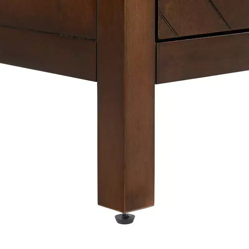 Aparador Darcy - Marrón Oscuro, Chapa de Madera, 2 Puertas, 6 Estantes Ajustables, Antivuelco