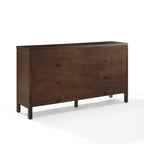 Aparador Darcy - Marrón Oscuro, Chapa de Madera, 2 Puertas, 6 Estantes Ajustables, Antivuelco