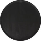 Mesa de centro The Dalles – Madera de mango, negra, base de pedestal moderna, no requiere montaje