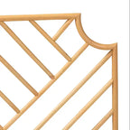 Cabecero de pared Queen Rattan – Natural/Marrón, patrón de chevrón hecho a mano